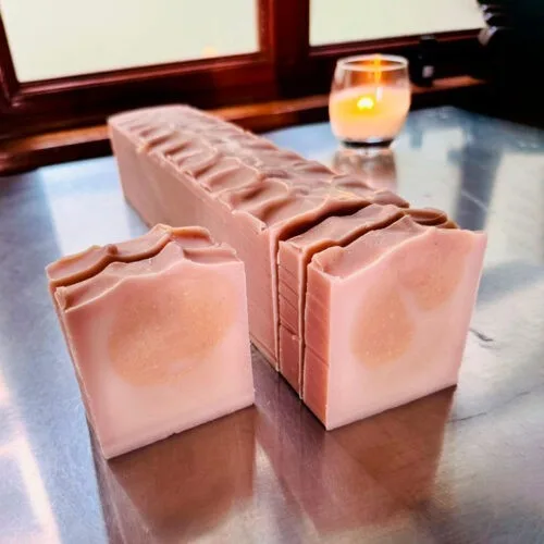 Jabón Artesanal Yogur Caramelo Miel Vainilla
